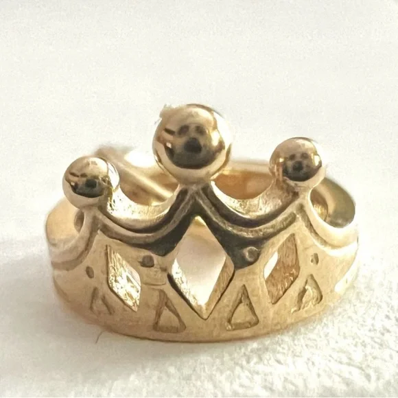 14k gold JAMES AVERY charms girl tiara/crown princess